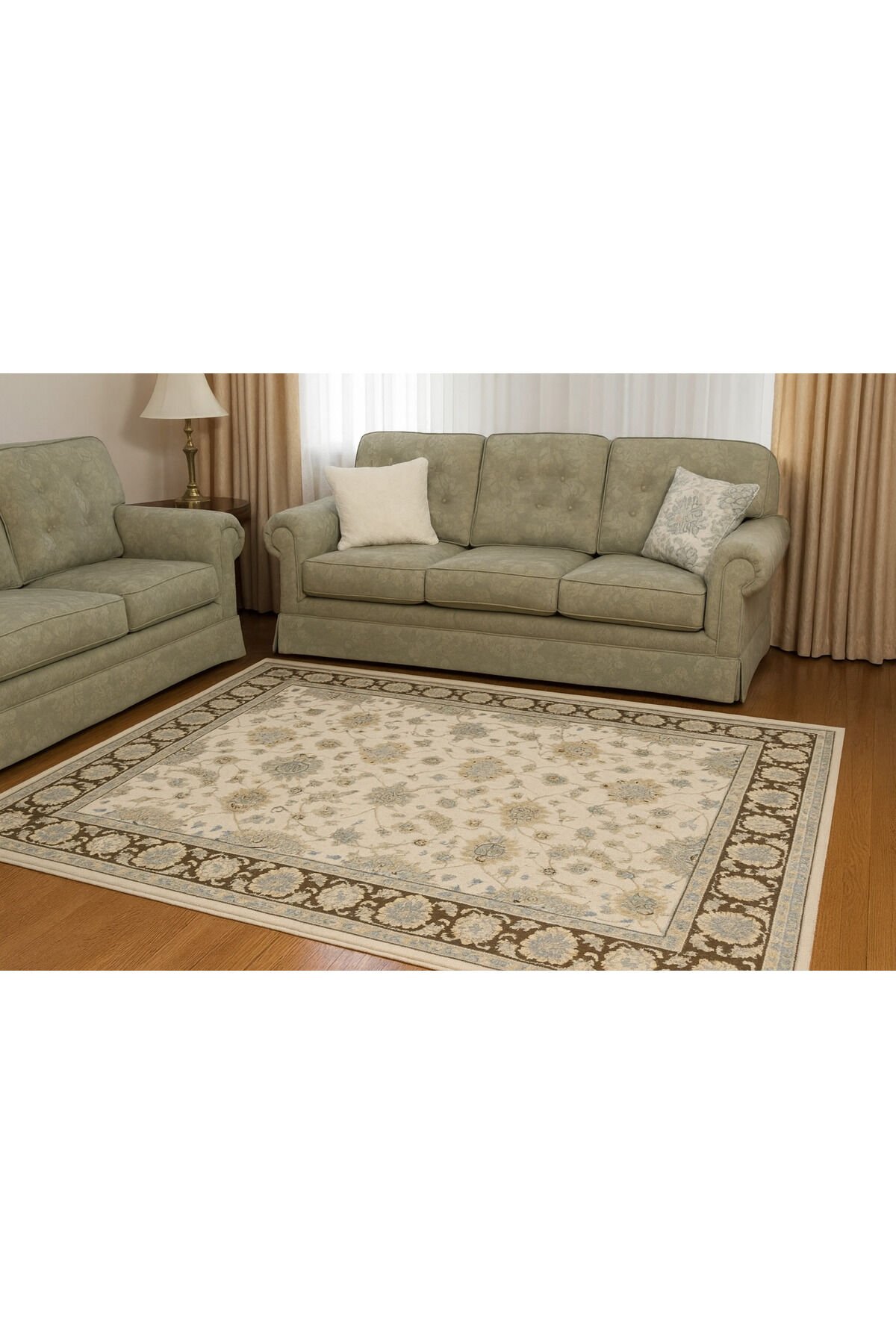 YÜN HALI UŞAK  SAF YÜN  SÜPER HALI KAHVE ANTRASİT 01052 Bej - 160 X 230