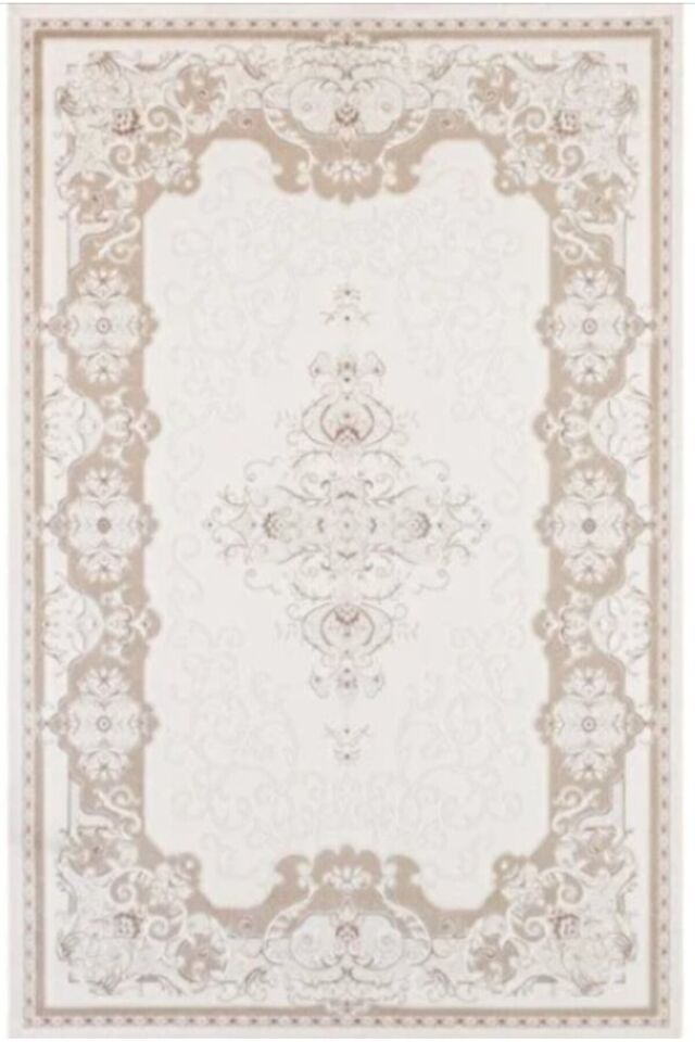 VİZYON KALIN YÜKSEK KALİTE SIK DOKUMA MUHTEŞEM HALI 01 Krem Kahve - 200 X 300