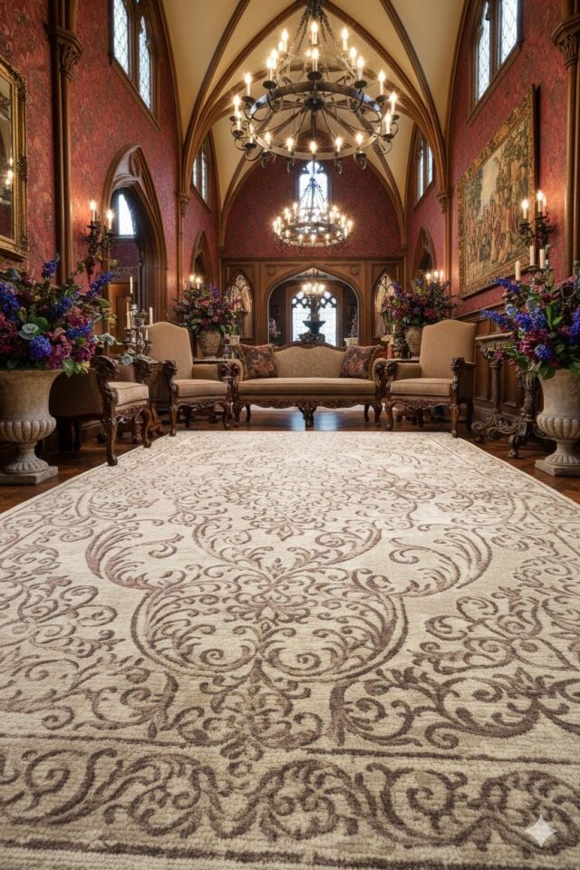 Yün Halı Uşak Saf Yün Mirage Parıltılı Muhteşem Yün Halı Kahve 004 Geleneksel Doku, Yün Halı