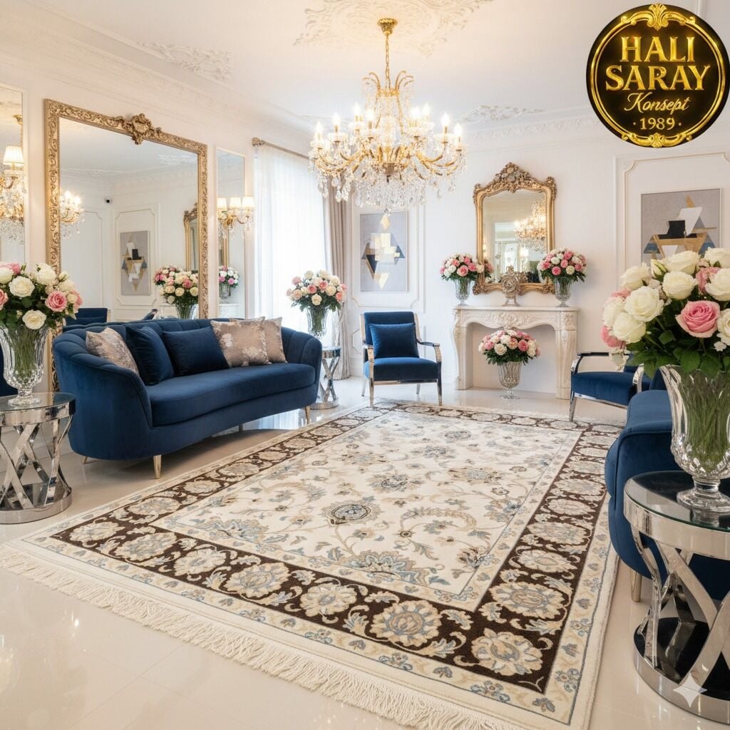 YÜN HALI UŞAK  SAF YÜN  SÜPER HALI KAHVE ANTRASİT 01052