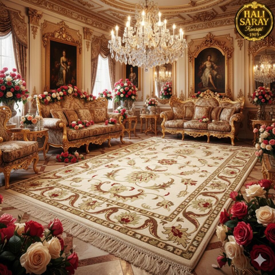 YÜN HALI UŞAK  SAF YÜN  SÜPER HALI KAHVE ANTRASİT 01052