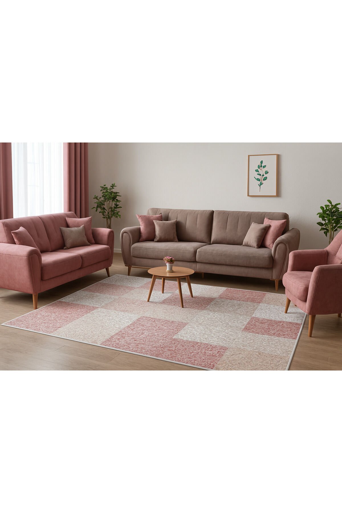 Halı Saray Şiraz Halı Pembe - 80 X 300