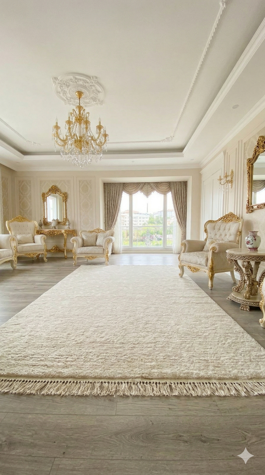 Yün Halı Uşak Saf Yün Halı Düz Renk  Özel Fiyat 002 Bej Geleneksel Doku, Yün Halı