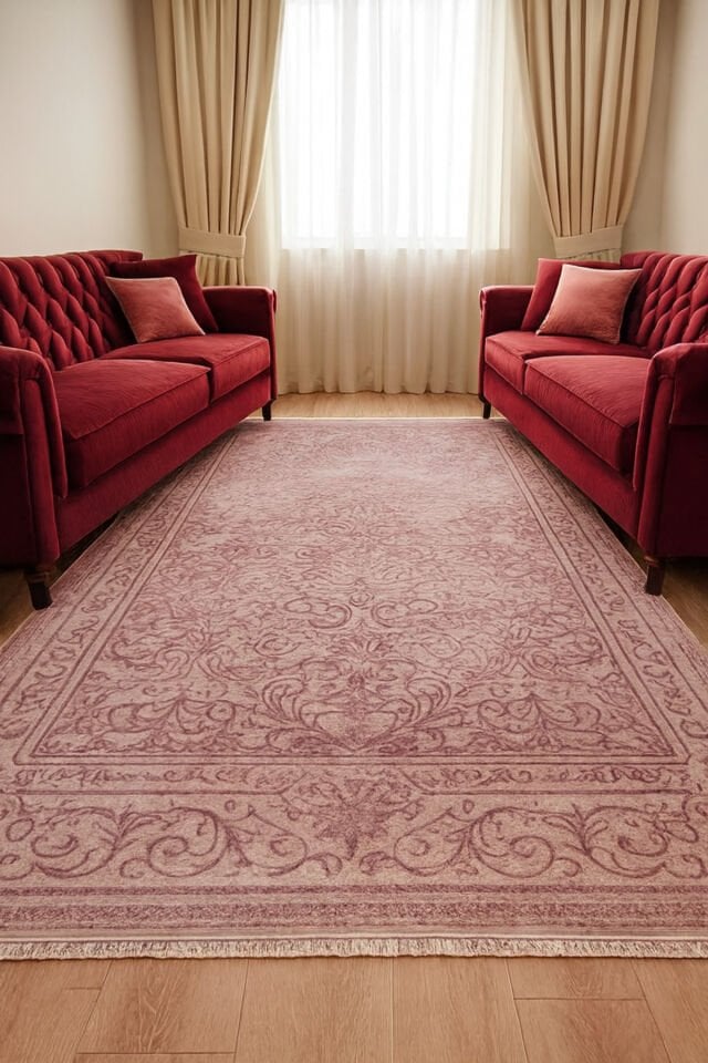 Yün Halı Uşak Saf Yün Mirage Parıltılı Floşlu Muhteşem Yün Halı Geleneksel Doku, Yün Halı