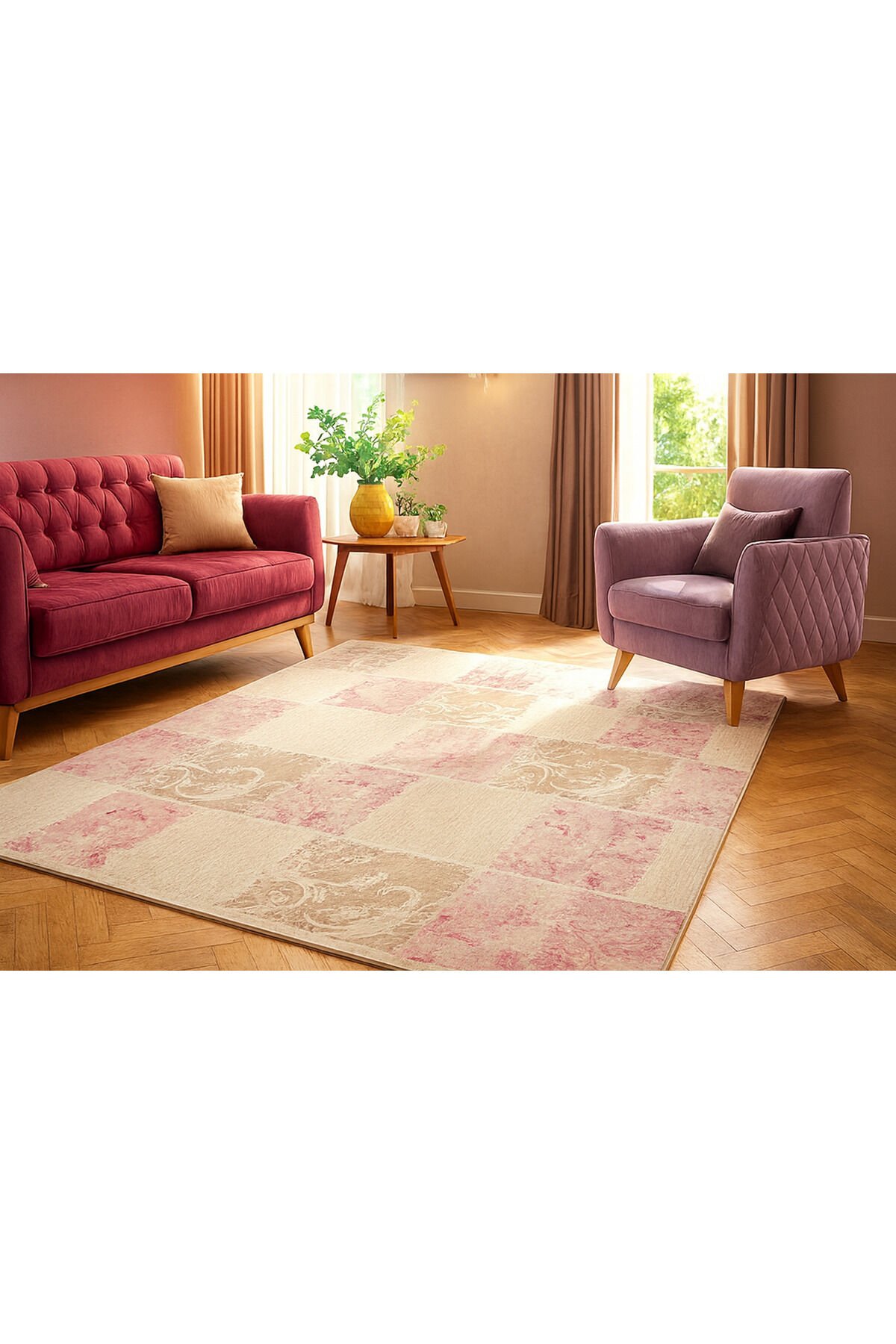 HALI SARAY Pembe - 120 X 180