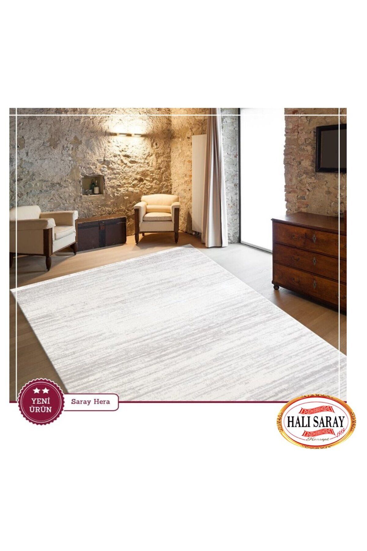 HALI SARAY HERA Beyaz - 80 X 300