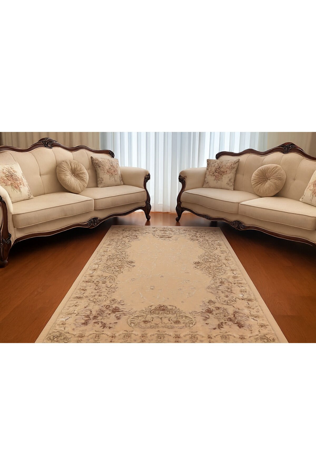 SARAY YÜN HALI  UŞAK YÜN HALI Krem - 80 X 300