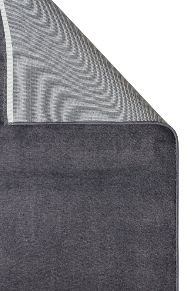 Apex Platin süper  Yüksek Kalite Ipek Bambu Parıltılı Düz Renk Halı Premium Salon Halısı Antrasit - 160 X 230