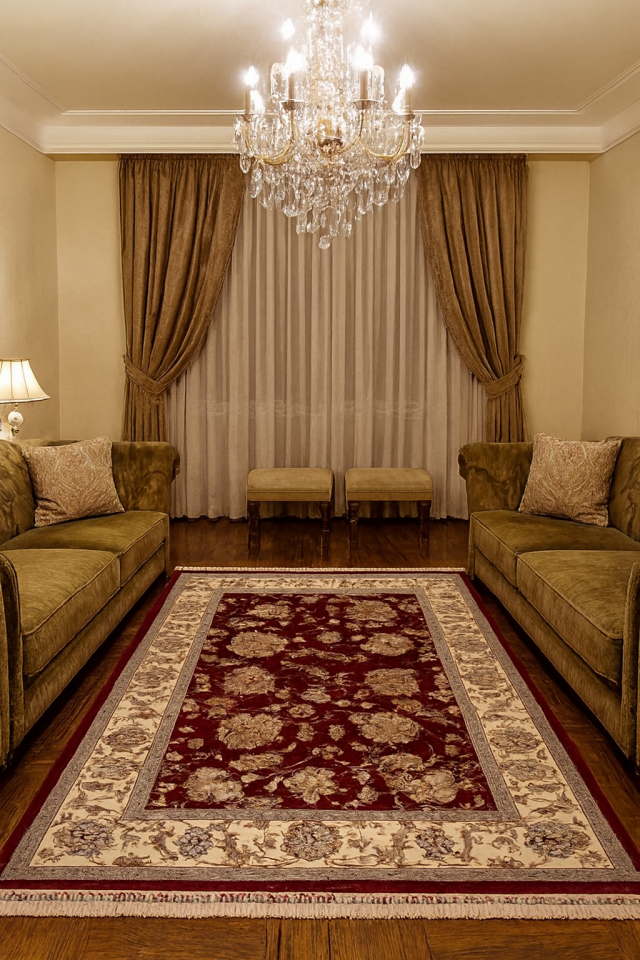 UŞAK SAFİ YÜN ÖZEL DEMİRCİ DOKUMA YÜKSEK KALİTE DOKUMA YÜN HALI