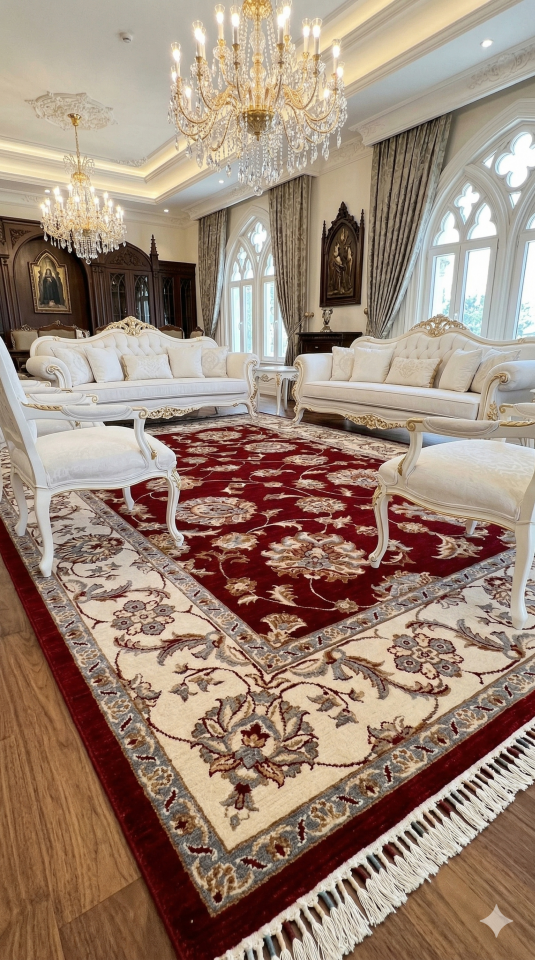 UŞAK SAFİ YÜN ÖZEL DEMİRCİ DOKUMA YÜKSEK KALİTE DOKUMA YÜN HALI