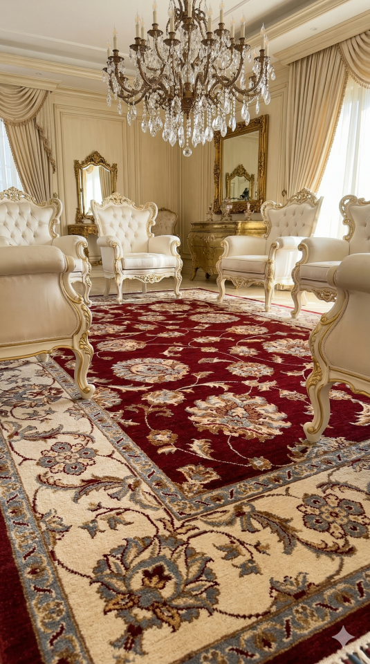 UŞAK SAFİ YÜN ÖZEL DEMİRCİ DOKUMA YÜKSEK KALİTE DOKUMA YÜN HALI