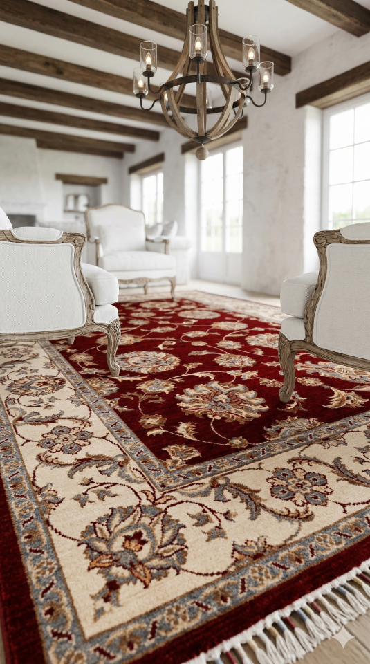 UŞAK SAFİ YÜN ÖZEL DEMİRCİ DOKUMA YÜKSEK KALİTE DOKUMA YÜN HALI