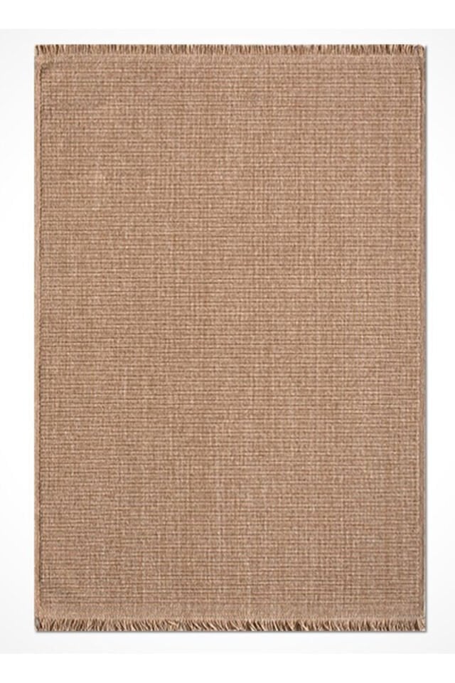 Hasır Halı Yüksek Kalite Dokunmuş Toz Tüy Temizlik Sorunu Olmayan Ince Kilim Tarz Harika Bir Halı Kahverengi Hasır Kahve - 200 X 450