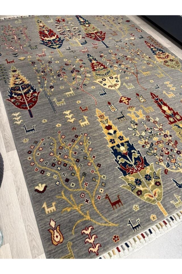 UŞAK SAFİ YÜN ÖZEL DEMİRCİ DOKUMA YÜKSEK KALİTE DOKUMA YÜN HALI