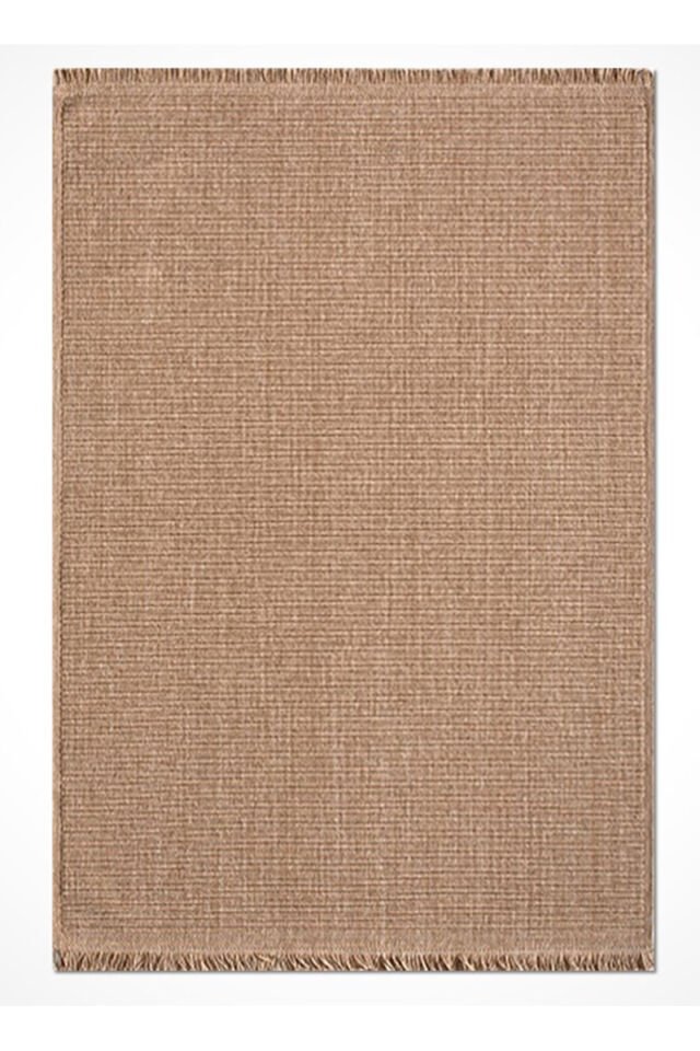 Hasır Halı Yüksek Kalite Dokunmuş Toz Tüy Temizlik Sorunu Olmayan Ince Kilim Tarz Harika Bir Halı Kahverengi Hasır Kahve - 160 X 500