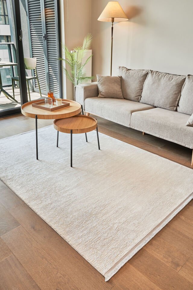 APEX CALİSTA MÜTHİŞ PARILTILI İPEK VİSKON YÜKSEK KALİTE DOKUMA HALI SALONLAR PATLAR Gri - 200 X 290