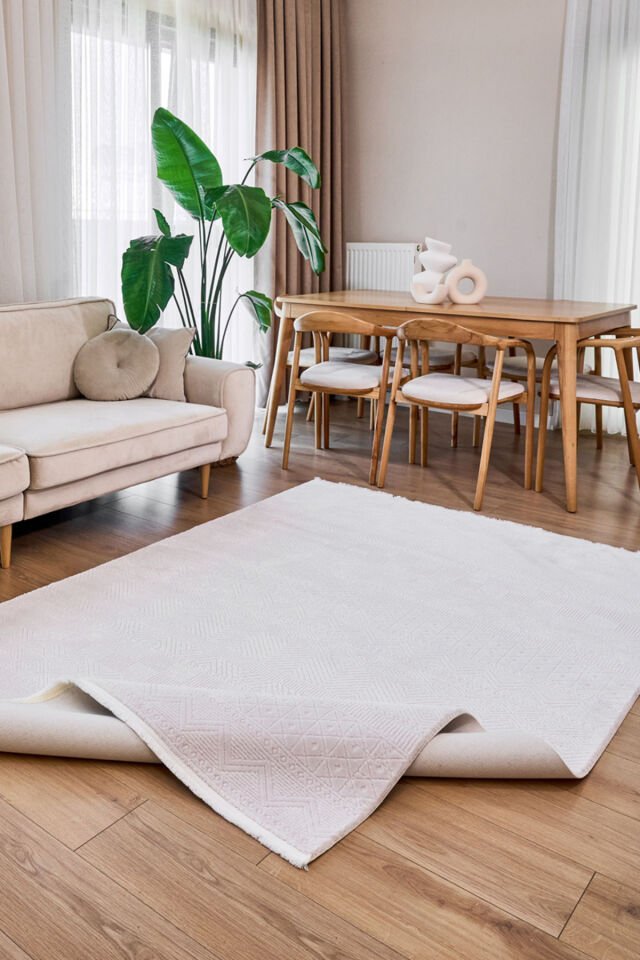 AZUR SIK DOKUMA ÇOK KALIN AKRİLİK HALI EVİNİZ SICACIK OLUR 6521 BEJ Bej - 160 X 230
