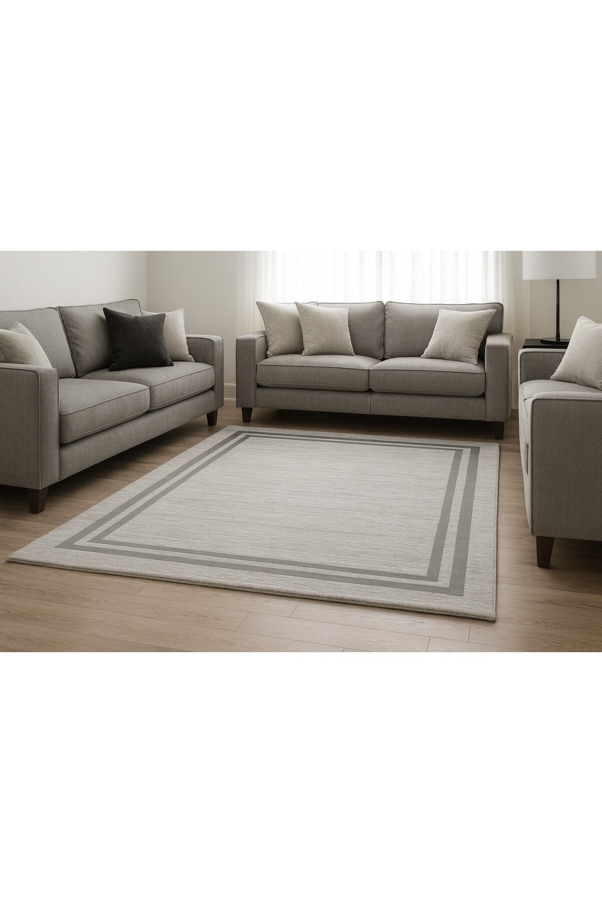 ALYA SIK DOKUMA ORTA KALINLIKTA AKRİLİK HALI Gri - 160 X 230