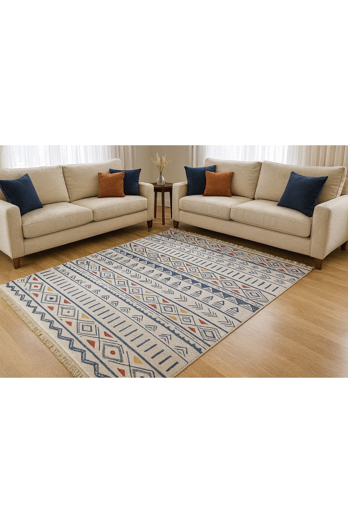 ALYA SIK DOKUMA ORTA KALINLIKTA AKRİLİK HALI Pembe Karişik Renkli̇ - 160 X 230