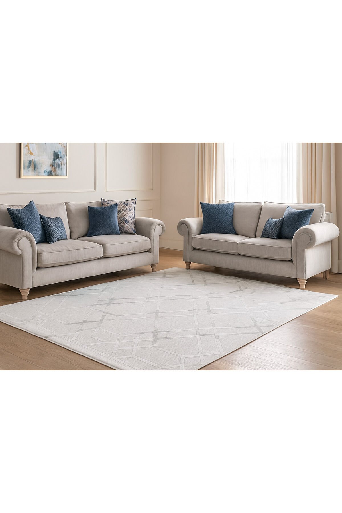 ALYA SIK DOKUMA ORTA KALINLIKTA AKRİLİK HALI Gri - 160 X 230