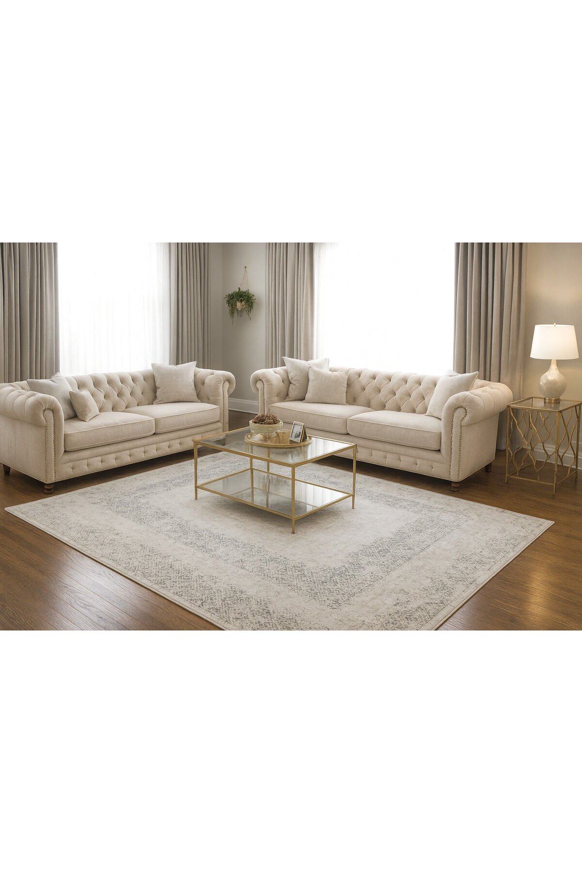 ALYA SIK DOKUMA ORTA KALINLIKTA AKRİLİK HALI Gri - 160 X 230