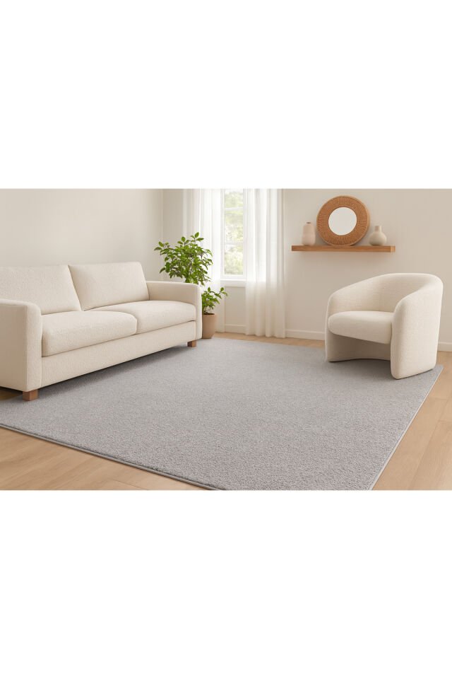 SERFLEX DUVARDAN DUVARA KALİTELİ KALIN YÜKSEK KALİTE AKRİLİK DOKUMA HALI TEMİZLİK SORUNU YOKTUR Gri Koyu Gri Antrasit - 200 X 900