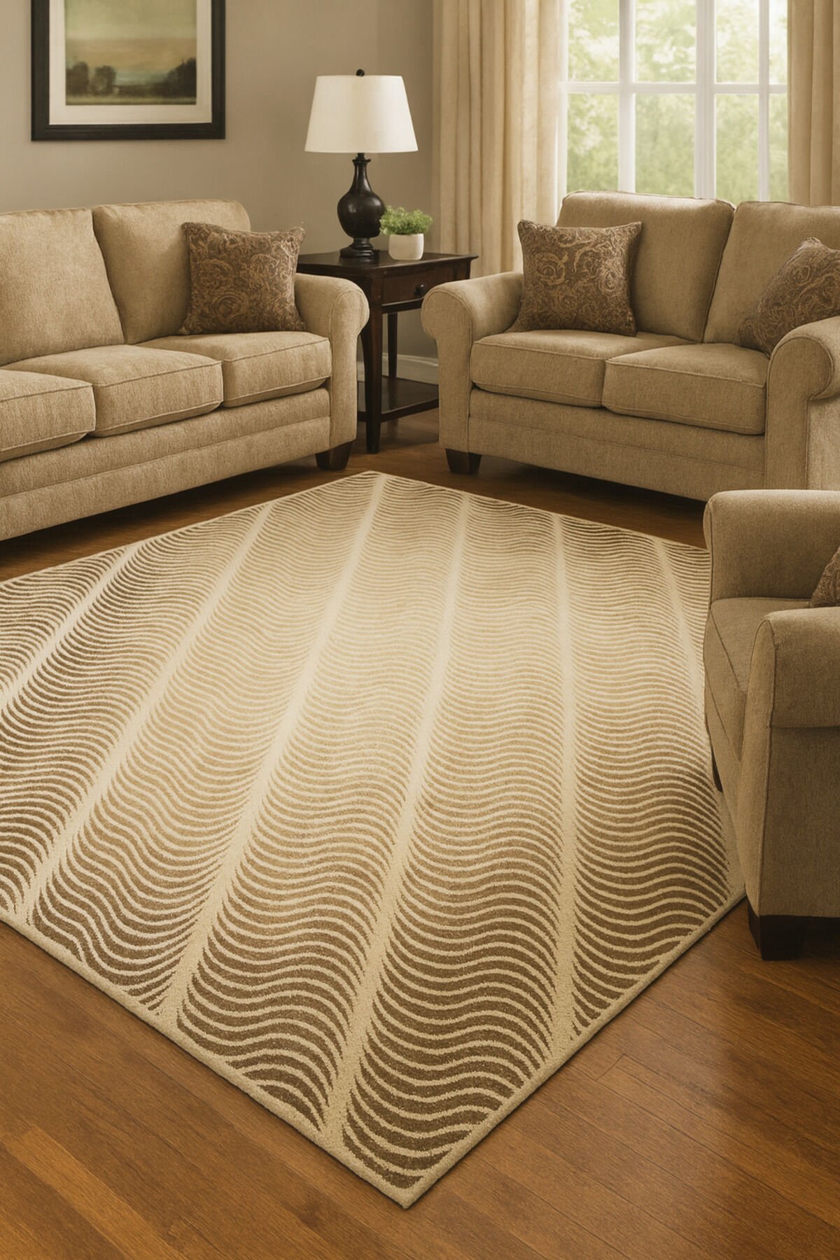 ALYA SIK DOKUMA ORTA KALINLIKTA AKRİLİK HALI Bej - 160 X 230