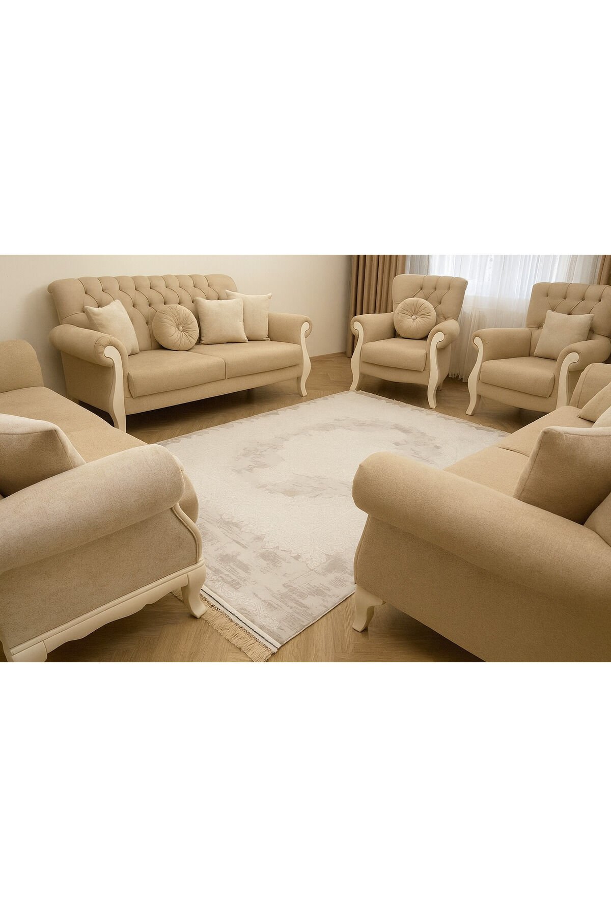 ALYA SIK DOKUMA ORTA KALINLIKTA AKRİLİK HALI Gri - 160 X 230