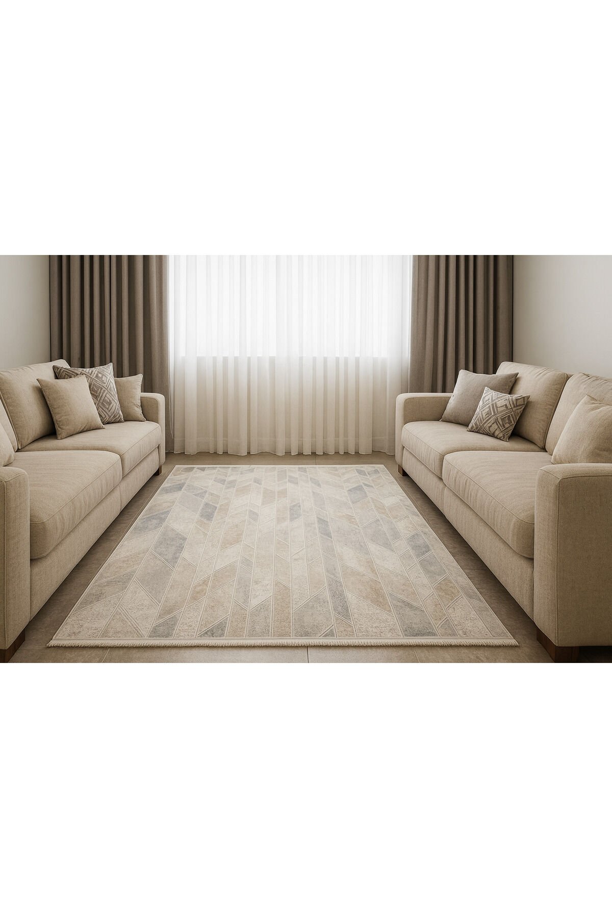 ALYA SIK DOKUMA ORTA KALINLIKTA AKRİLİK HALI Gri - 160 X 230
